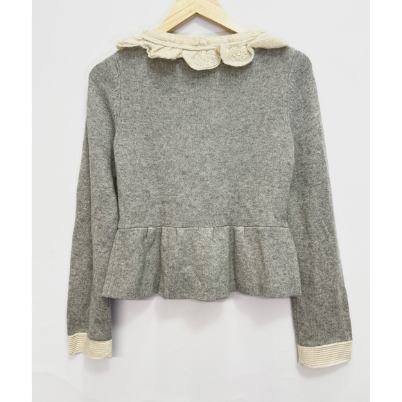 Anthropologie Field Flower Cardigan gray/ivory - Picture 2 of 5